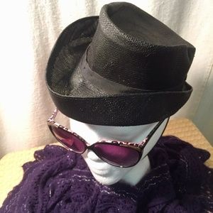 Vintage USA label ladies Black doll hat 1930s-50